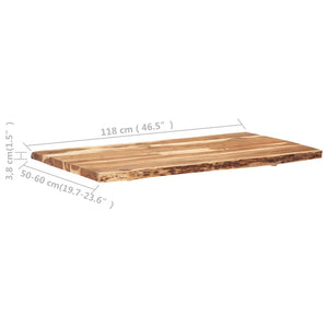 vidaXL Solid Acacia Wood Table Top Kitchen Live Edge Desk Coffee Multi Sizes-29
