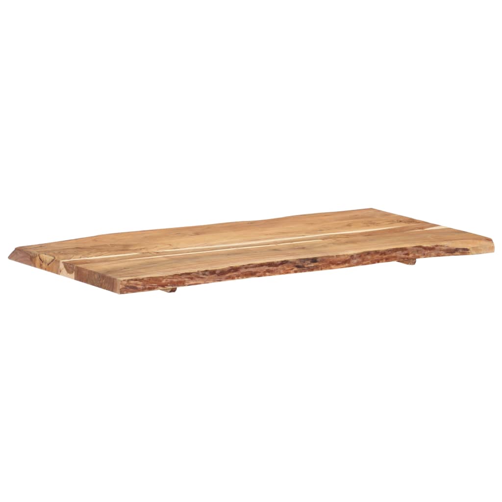 vidaXL Solid Acacia Wood Table Top Kitchen Live Edge Desk Coffee Multi Sizes-9