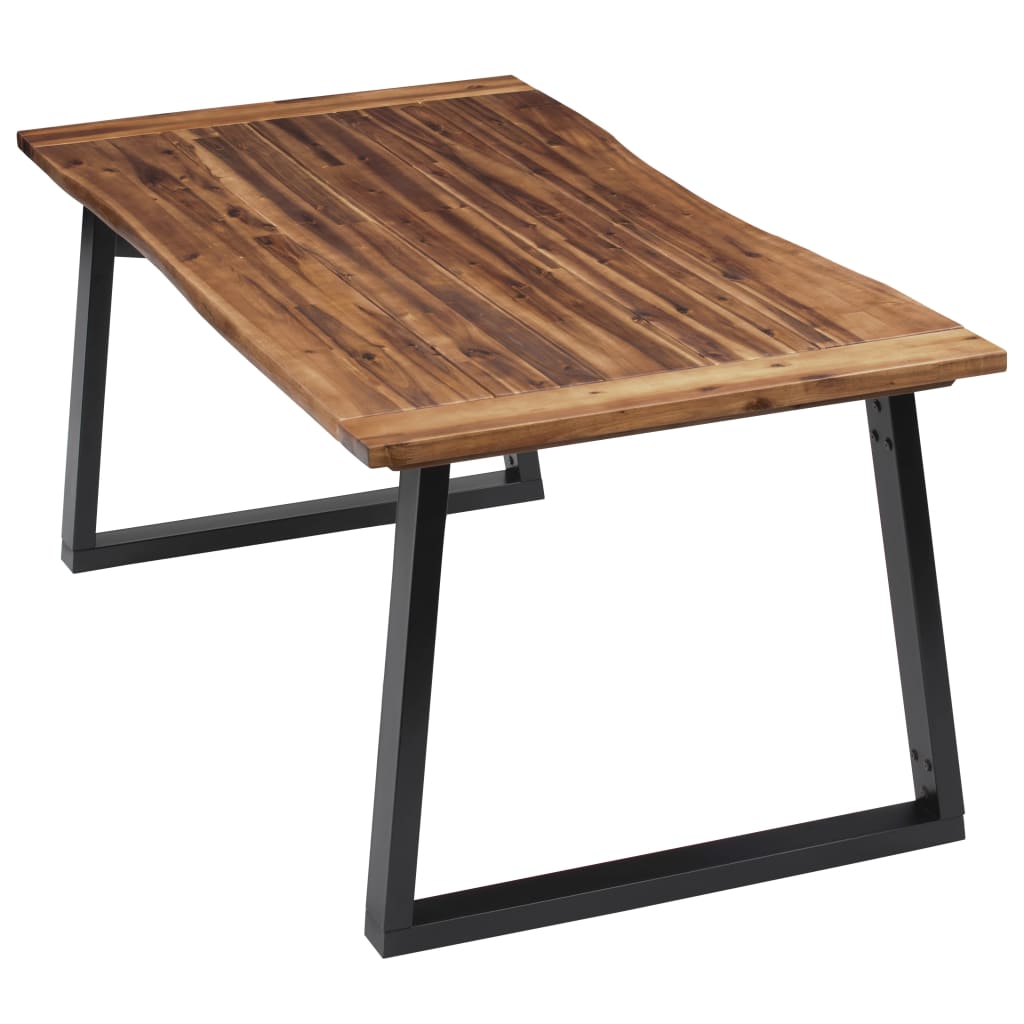 vidaXL Dining Table Solid Acacia Wood 70.9"x35.4"-2