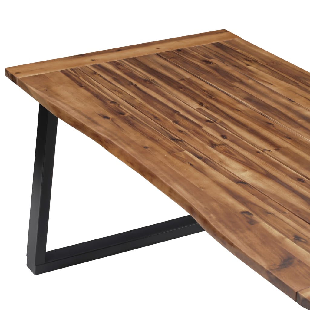 vidaXL Dining Table Solid Acacia Wood 70.9"x35.4"-3