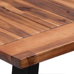 vidaXL Dining Table Solid Acacia Wood 70.9"x35.4"-4