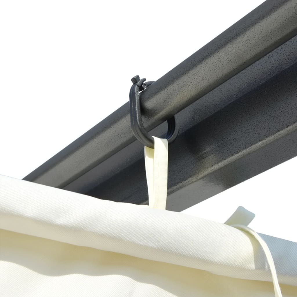 vidaXL Pergola Outdoor Pergola with Retractable Roof for Patio Deck Steel-14