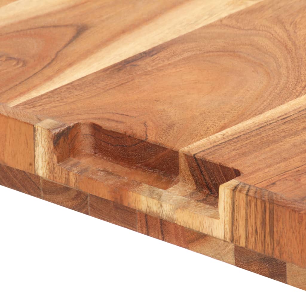 vidaXL Cutting Board Wooden Chopping Board with Strip Design Solid Wood Acacia-19