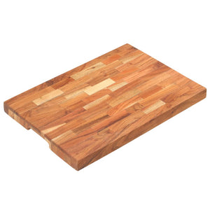 vidaXL Cutting Board Wooden Chopping Board with Strip Design Solid Wood Acacia-24
