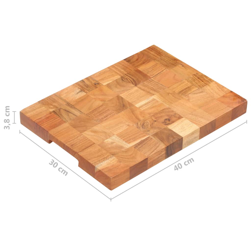 vidaXL Cutting Board Wooden Chopping Board with Block Design Solid Wood Acacia-6