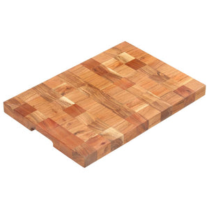 vidaXL Cutting Board Wooden Chopping Board with Block Design Solid Wood Acacia-2