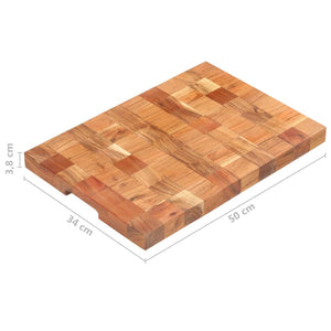 vidaXL Cutting Board Wooden Chopping Board with Block Design Solid Wood Acacia-5