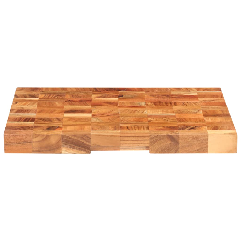 vidaXL Cutting Board Wooden Chopping Board with Block Design Solid Wood Acacia-4