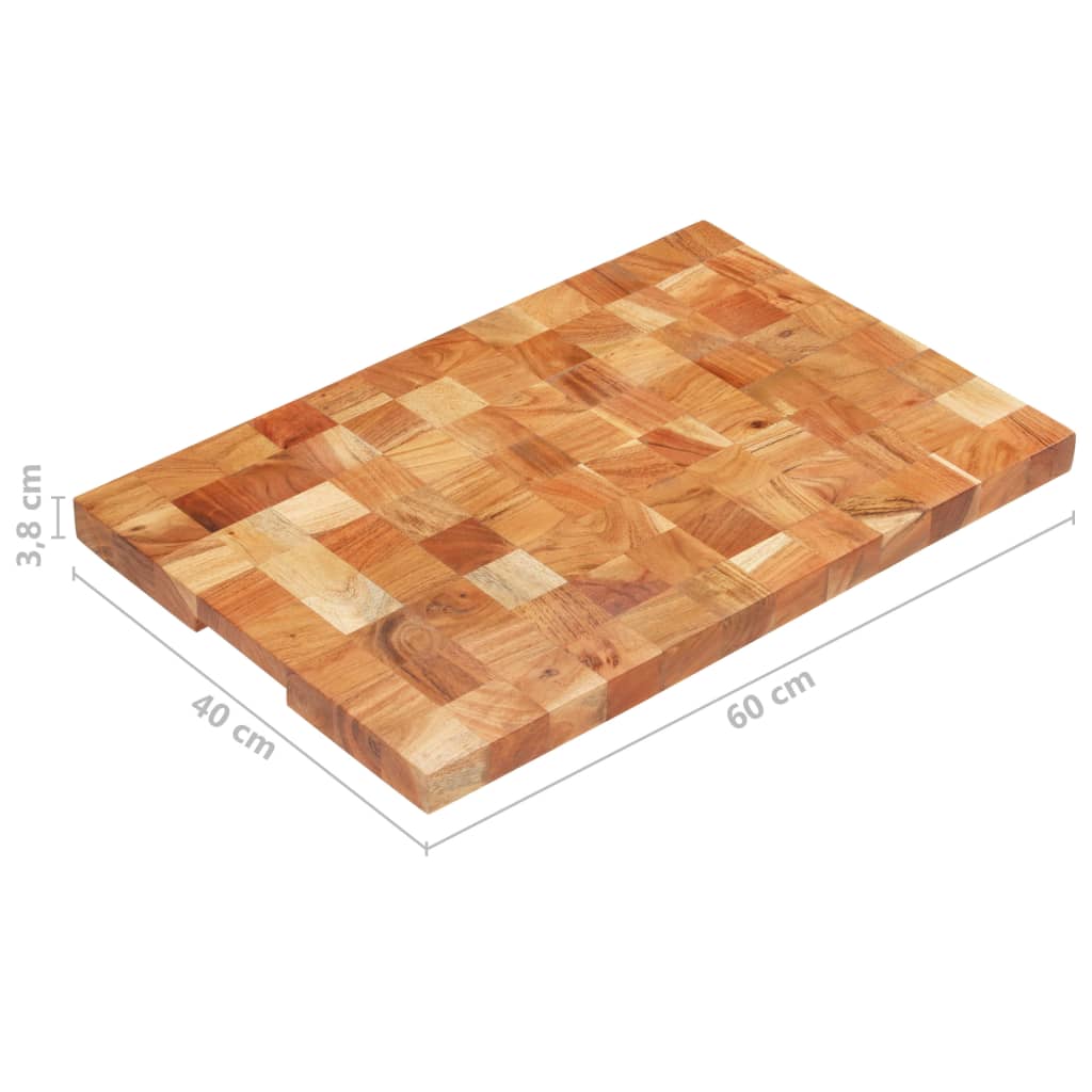 vidaXL Cutting Board Wooden Chopping Board with Block Design Solid Wood Acacia-1