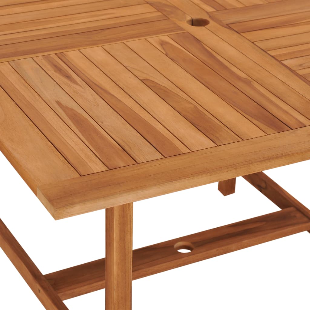 vidaXL Garden Table 47.2"x47.2"x29.5" Solid Teak Wood-5
