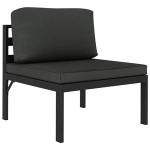 vidaXL 6 Piece Patio Lounge Set with Cushions Aluminum Anthracite-2