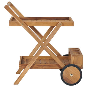vidaXL Tea Trolley Solid Teak Wood-2