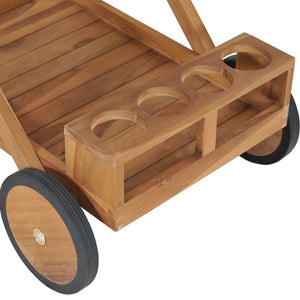 vidaXL Tea Trolley Solid Teak Wood-5