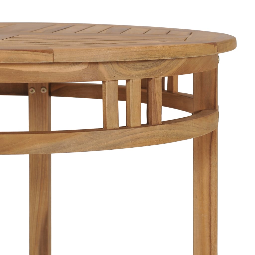 vidaXL Dining Table Ø 31.5" Solid Teak Wood-4