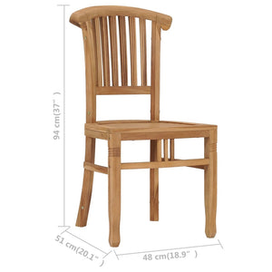 vidaXL Patio Chairs 2 pcs Solid Teak Wood-7