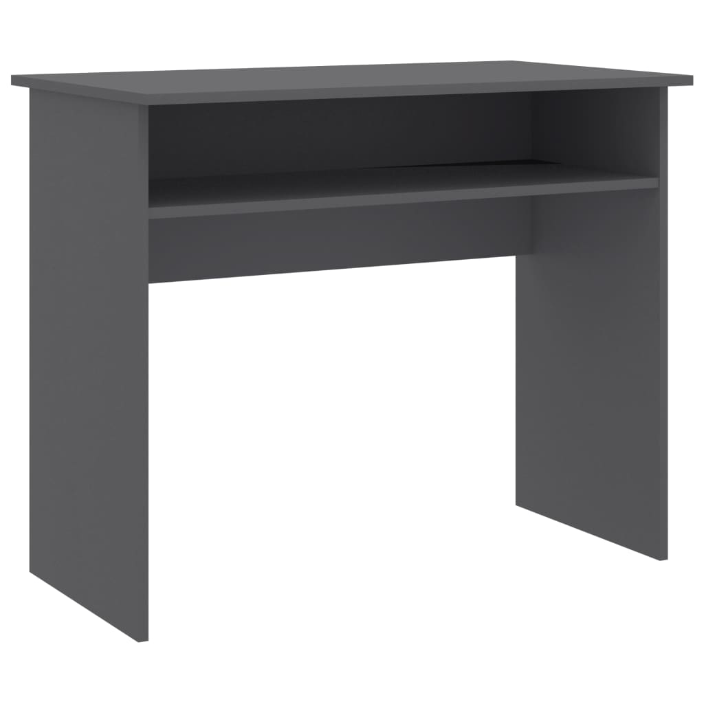vidaXL Desk Computer Desk Standing Office Desk with Shelf Engineered Wood-0
