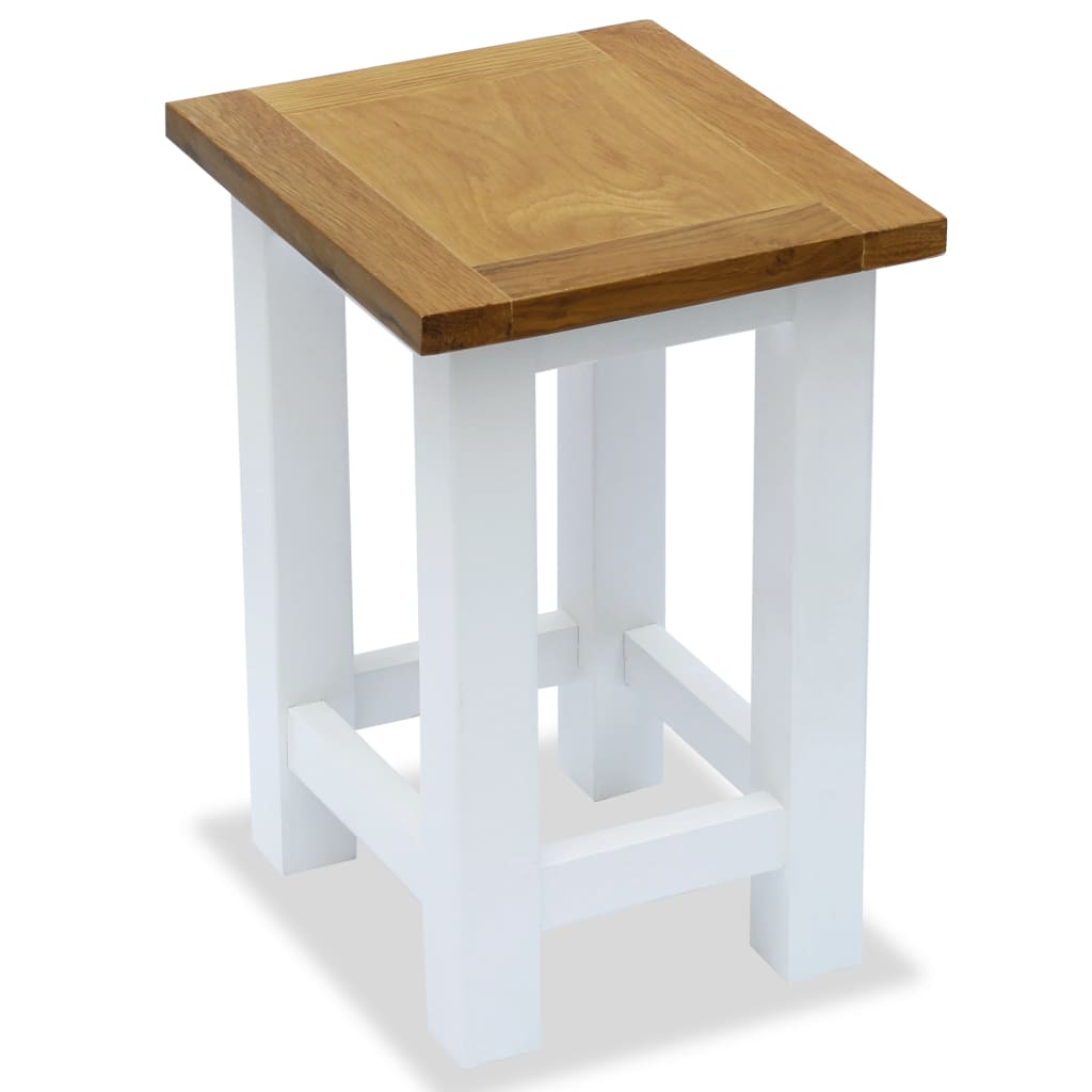vidaXL End Tables 2 pcs 10.6"x9.4"x14.6" Solid Oak Wood-0