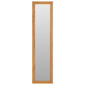 vidaXL Wall Mirror with Shelves 11.8"x11.8"x47.2" Solid Teak Wood-1