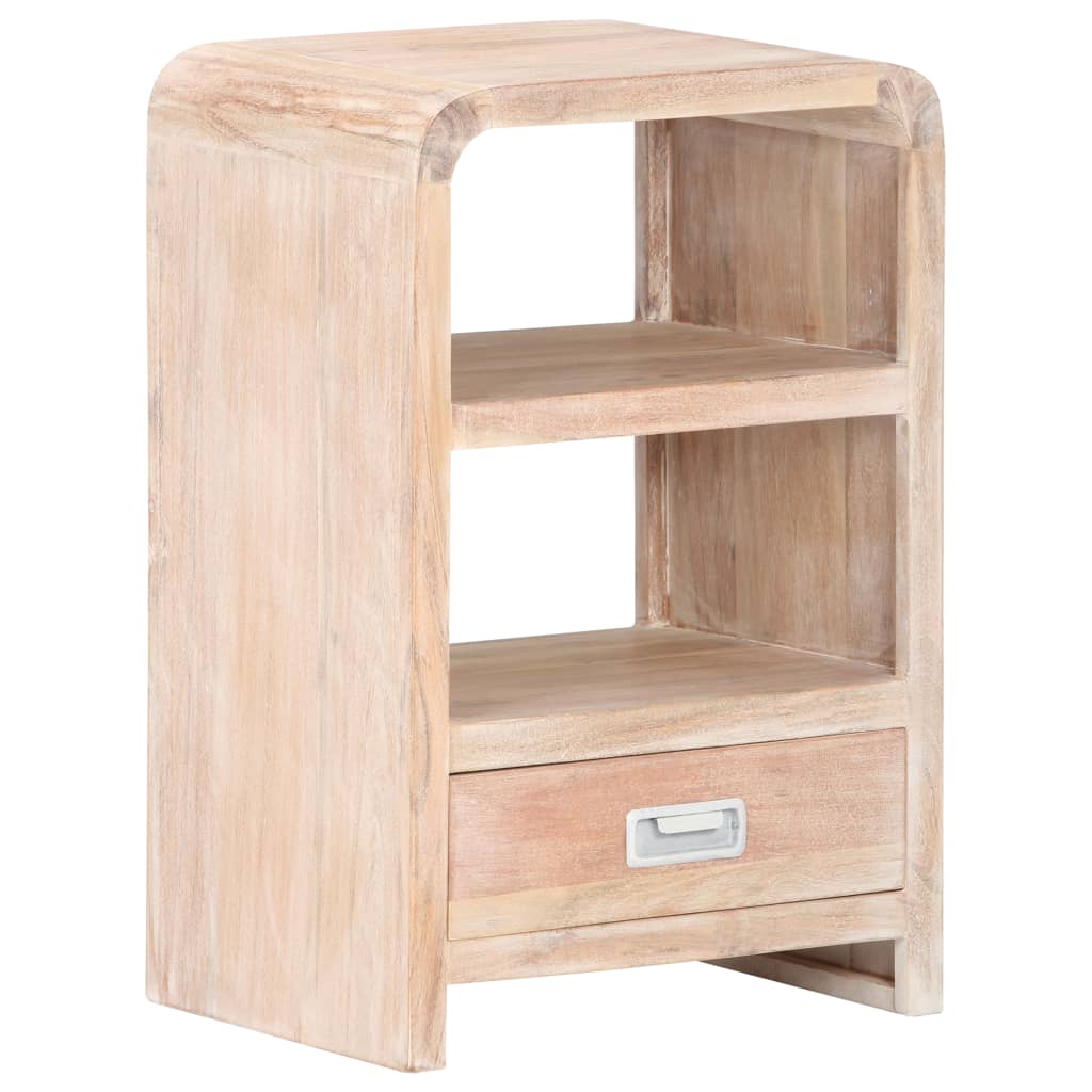 vidaXL Nightstand Storage Bedside Cabinet Bedroom Furniture Solid Wood Acacia-0