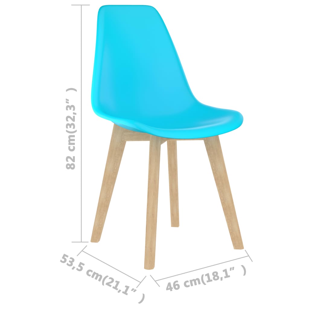 vidaXL Dining Chairs Accent Side Chair with Wooden Legs for Kitchen Plastic-38
