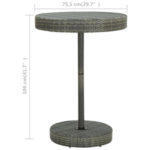 vidaXL Bistro Table Outdoor Side Table Patio Garden Wicker Furniture PE Rattan-27