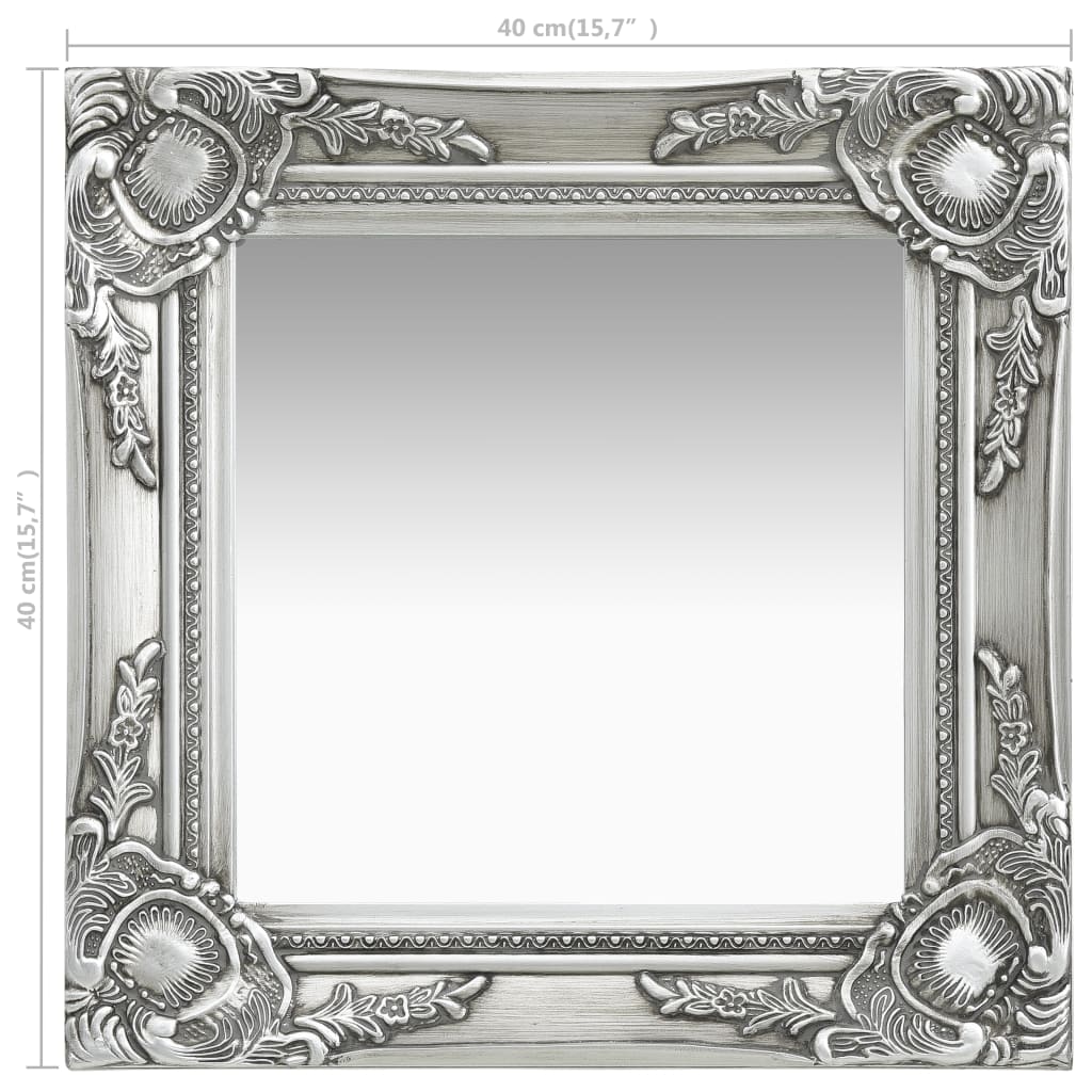 vidaXL Wall Mirror Bathroom Mirror with Baroque Style Decorative Vanity Mirror-63