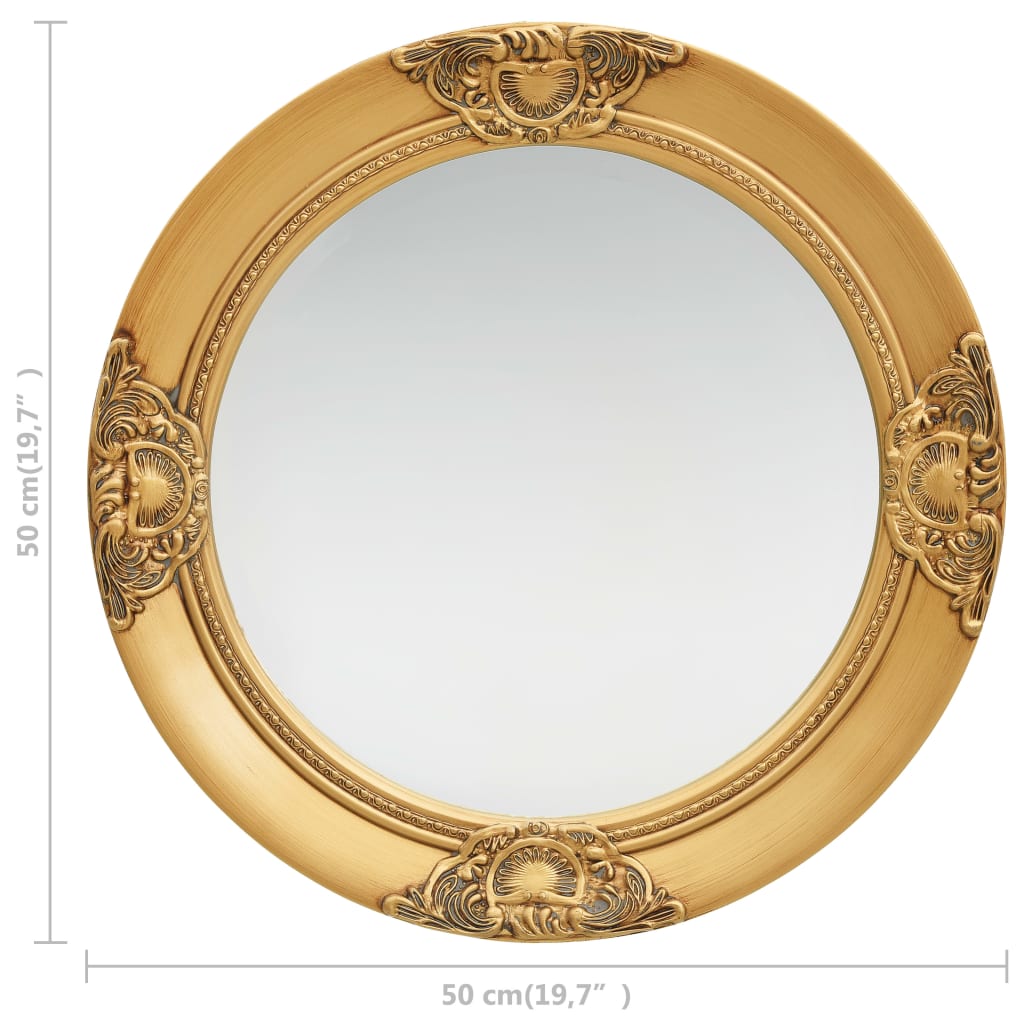vidaXL Wall Mirror Bathroom Mirror with Baroque Style Decorative Vanity Mirror-57