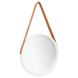 vidaXL Hanging Mirror Height Adjustable Wall Mirror Bathroom Mirror Round-6