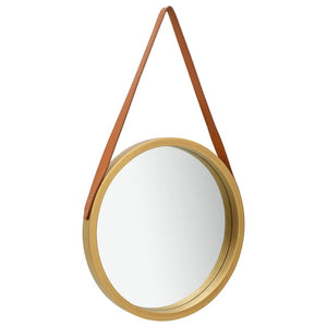 vidaXL Hanging Mirror Height Adjustable Wall Mirror Bathroom Mirror Round-24
