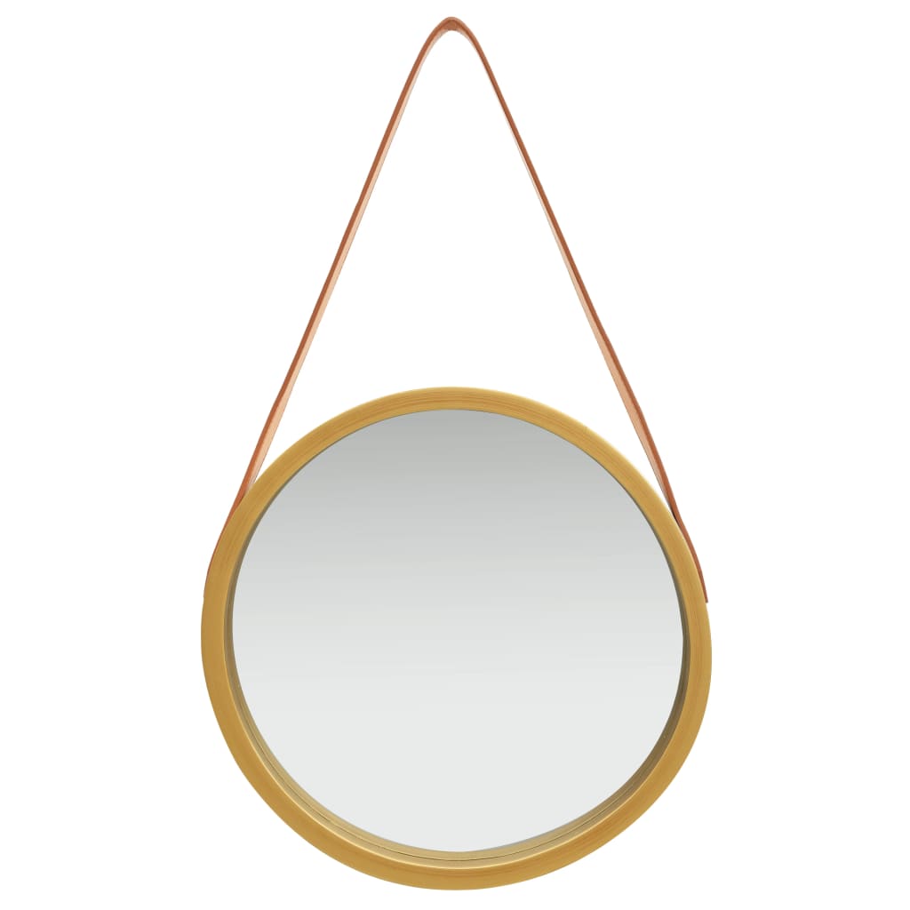 vidaXL Hanging Mirror Height Adjustable Wall Mirror Bathroom Mirror Round-30
