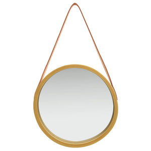 vidaXL Hanging Mirror Height Adjustable Wall Mirror Bathroom Mirror Round-30