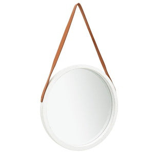 vidaXL Hanging Mirror Height Adjustable Wall Mirror Bathroom Mirror Round-13