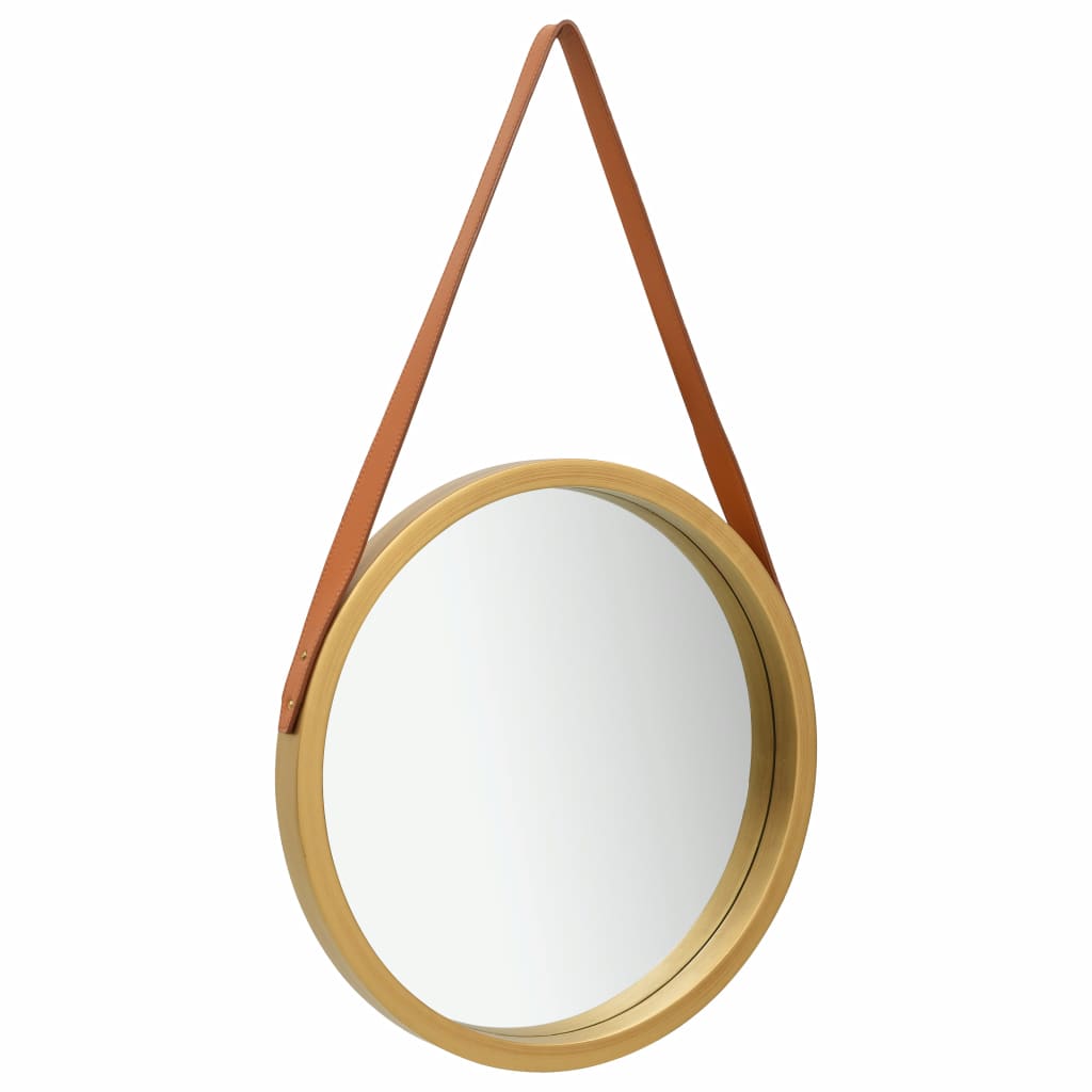 vidaXL Hanging Mirror Height Adjustable Wall Mirror Bathroom Mirror Round-31
