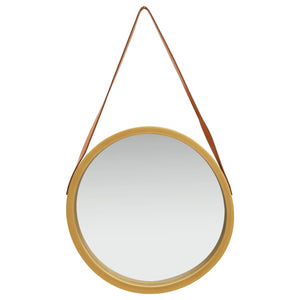 vidaXL Hanging Mirror Height Adjustable Wall Mirror Bathroom Mirror Round-37