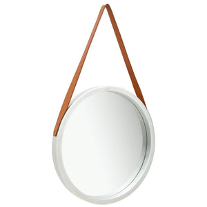 vidaXL Hanging Mirror Height Adjustable Wall Mirror Bathroom Mirror Round-49