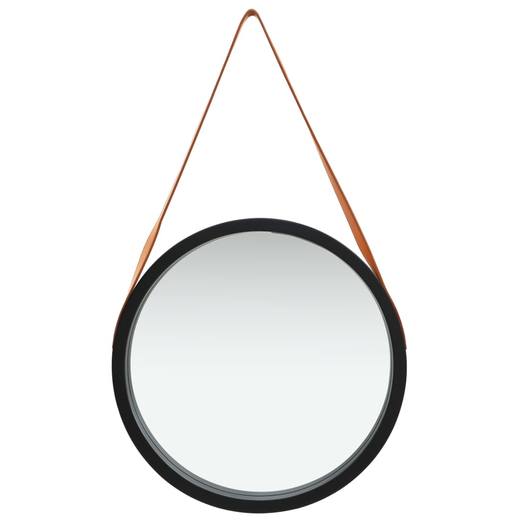 vidaXL Hanging Mirror Height Adjustable Wall Mirror Bathroom Mirror Round-15