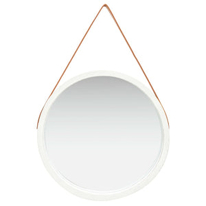 vidaXL Hanging Mirror Height Adjustable Wall Mirror Bathroom Mirror Round-27