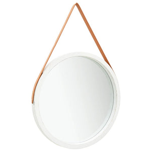 vidaXL Hanging Mirror Height Adjustable Wall Mirror Bathroom Mirror Round-33