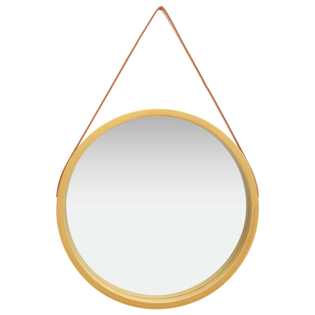 vidaXL Hanging Mirror Height Adjustable Wall Mirror Bathroom Mirror Round-45