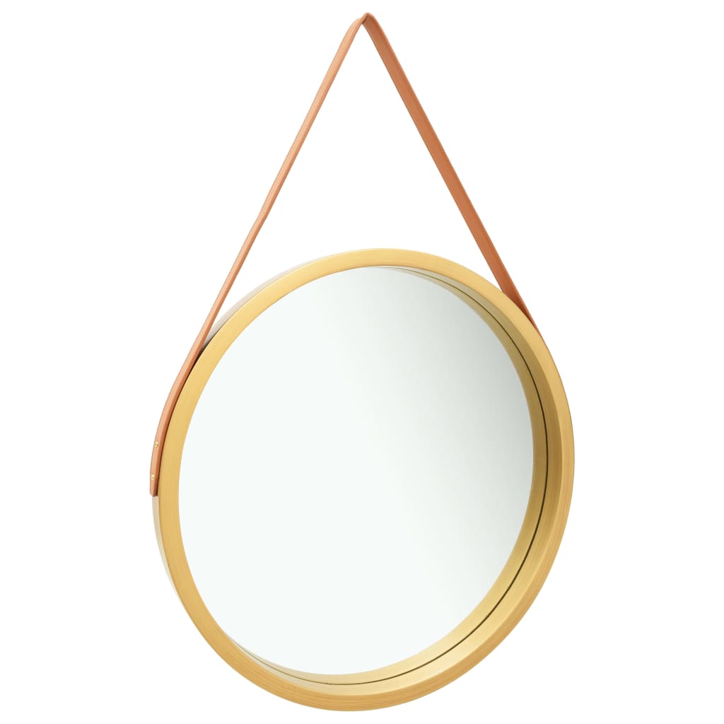 vidaXL Hanging Mirror Height Adjustable Wall Mirror Bathroom Mirror Round-51