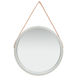 vidaXL Hanging Mirror Height Adjustable Wall Mirror Bathroom Mirror Round-5