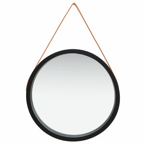 vidaXL Hanging Mirror Height Adjustable Wall Mirror Bathroom Mirror Round-23
