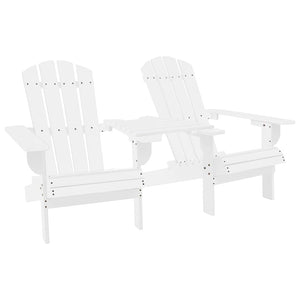 vidaXL Adirondack Chairs Patio Adirondack Chair with Tea Table Solid Wood Fir-1