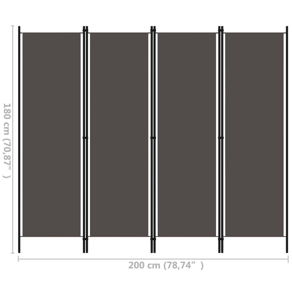 vidaXL Room Divider Freestanding Folding Privacy Screen for Room Separation-26