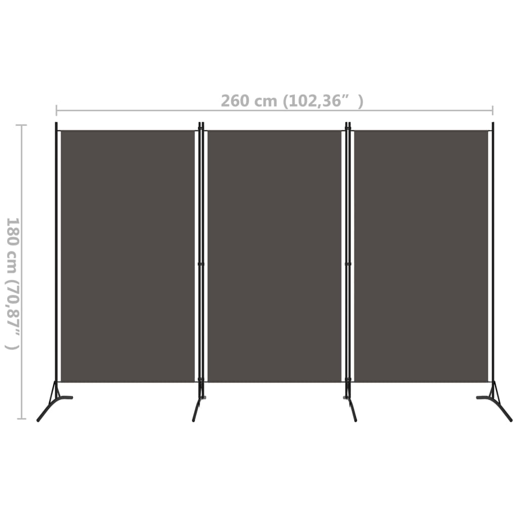 vidaXL Room Divider Panel Privacy Screen Partition Separation Office Fabric-61