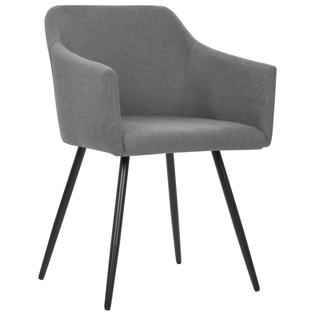 vidaXL Dining Chairs Upholstered Chair with Metal Legs for Living Room Fabric-34