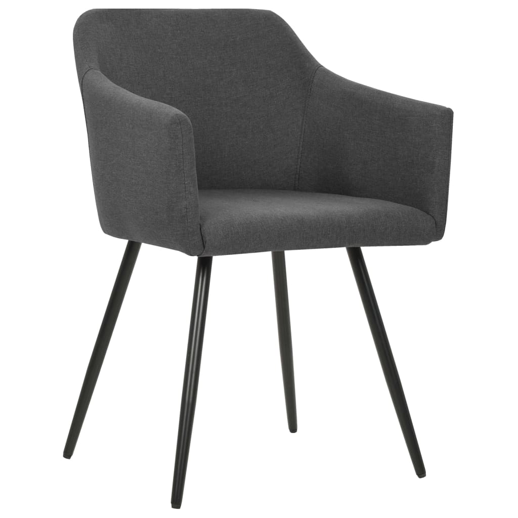 vidaXL Dining Chairs Upholstered Chair with Metal Legs for Living Room Fabric-48