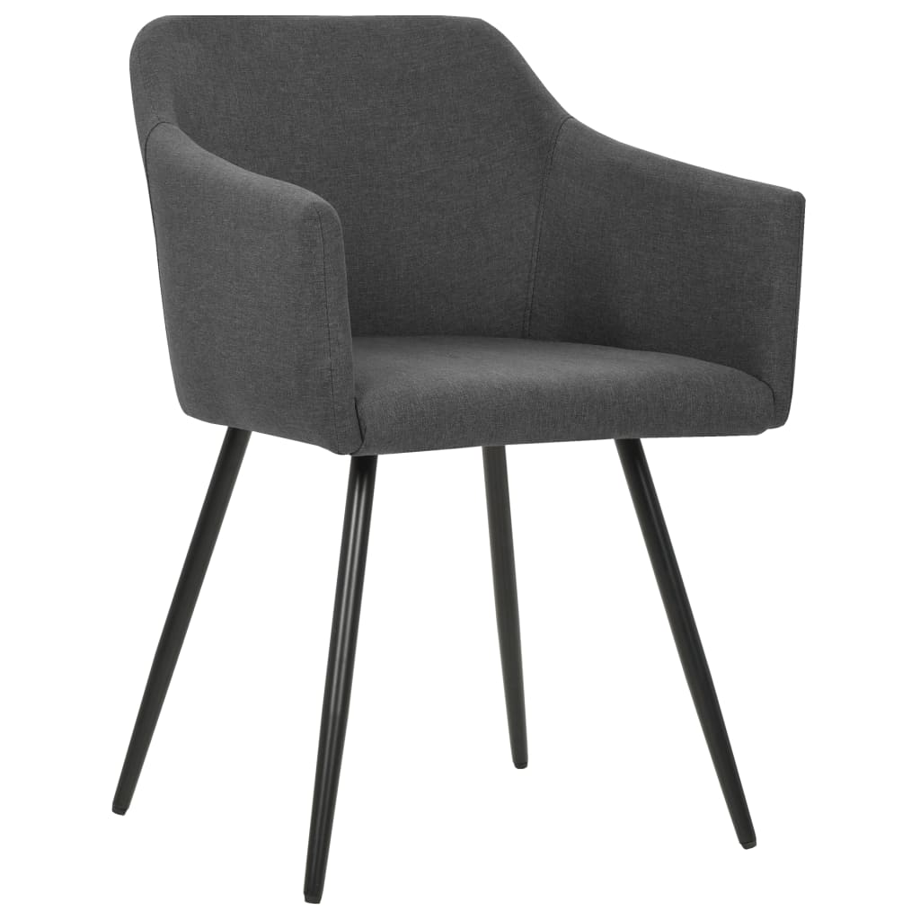 vidaXL Dining Chairs Upholstered Chair with Metal Legs for Living Room Fabric-77