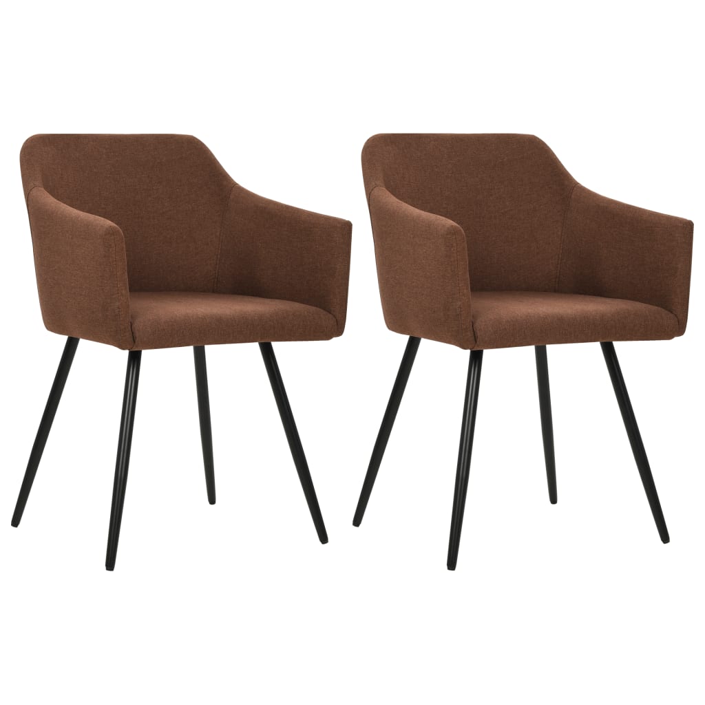 vidaXL Dining Chairs Upholstered Chair with Metal Legs for Living Room Fabric-30