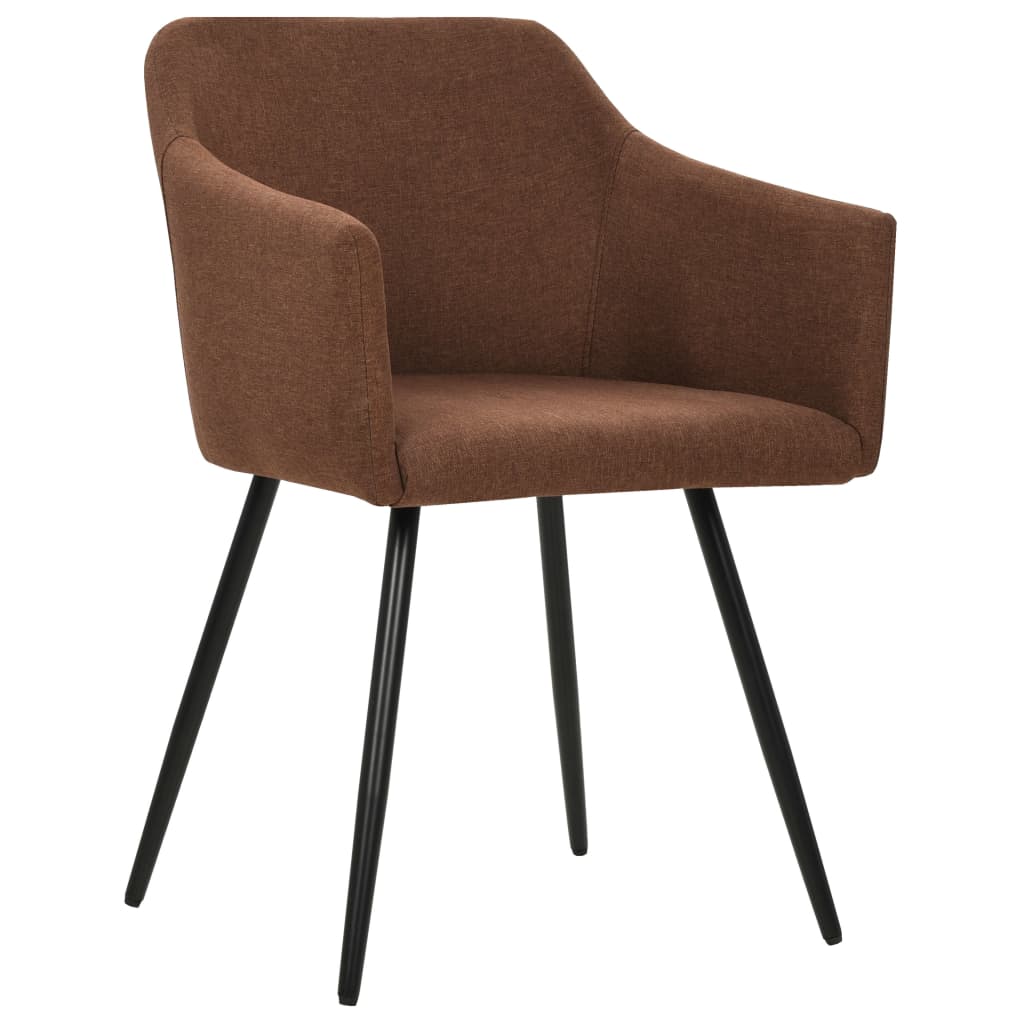 vidaXL Dining Chairs Upholstered Chair with Metal Legs for Living Room Fabric-61